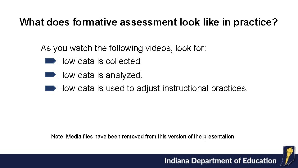 What does formative assessment look like in practice? As you watch the following videos,