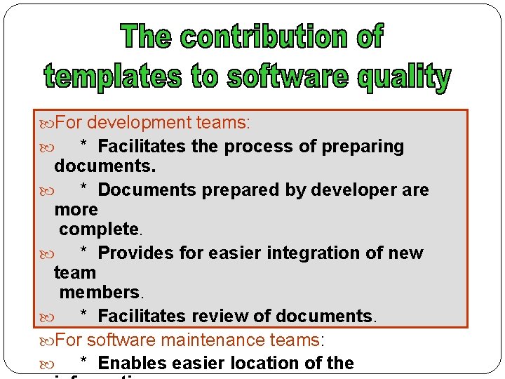  For development teams: * Facilitates the process of preparing documents. * Documents prepared