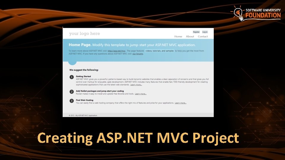 Creating ASP. NET MVC Project 