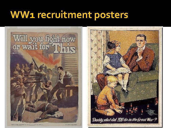 WW 1 recruitment posters 