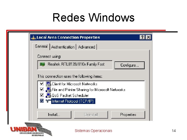 Redes Windows Sistemas Operacionais 14 