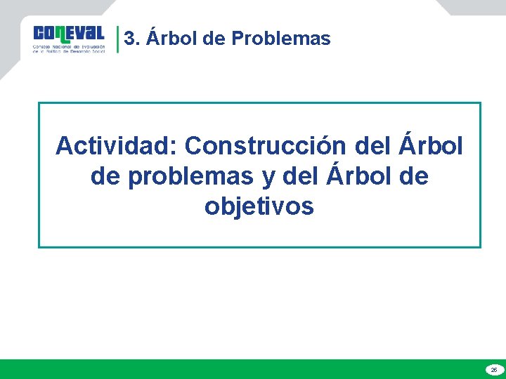 3. Árbol de Problemas Actividad: Construcción del Árbol de problemas y del Árbol de