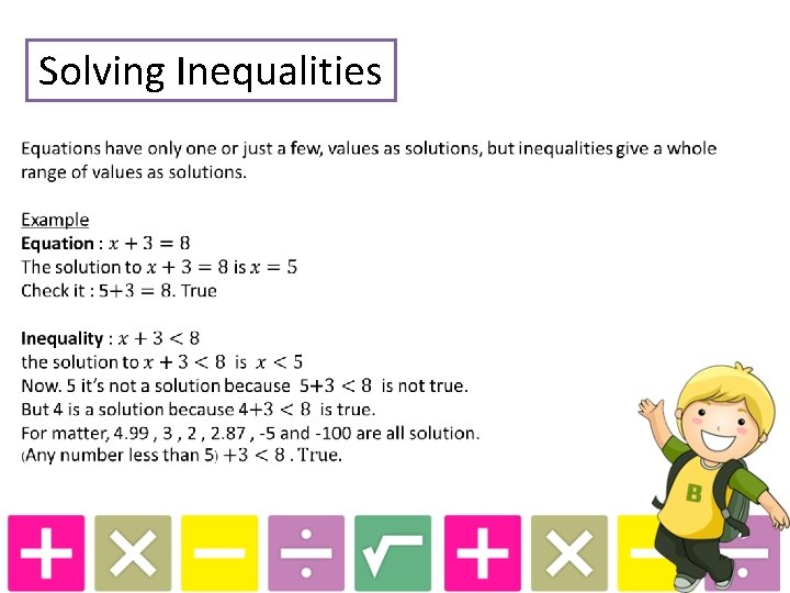 Solving Inequalities 