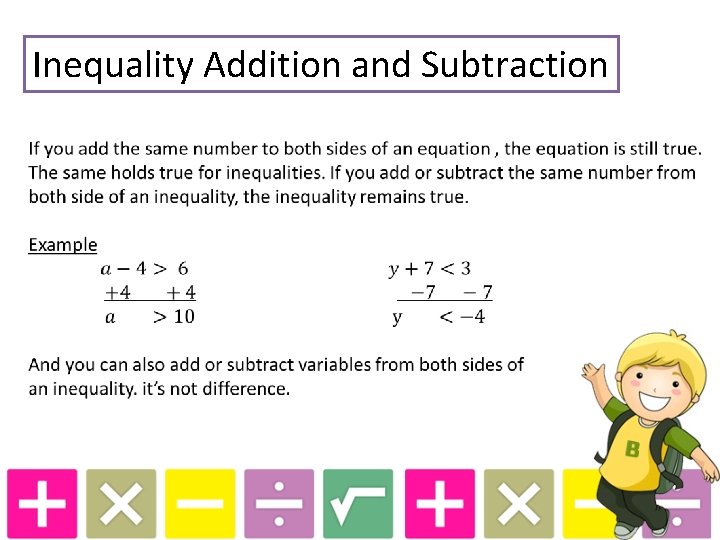 Inequality Addition and Subtraction 