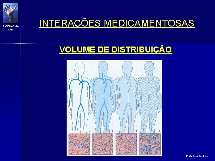 RIOPHARMA 2007 INTERAÇÕES MEDICAMENTOSAS VOLUME DE DISTRIBUIÇÃO Profa. Eline Matheus 