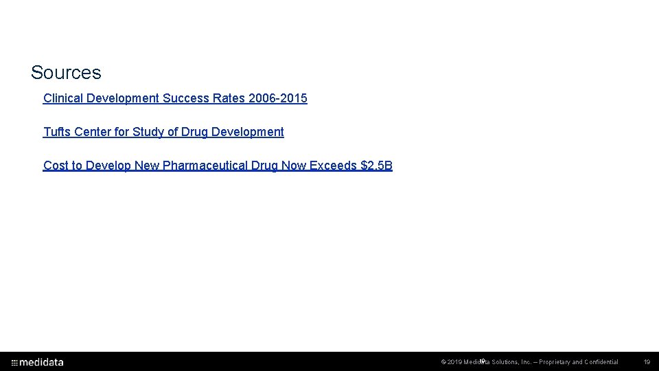 Sources Clinical Development Success Rates 2006 -2015 Tufts Center for Study of Drug Development