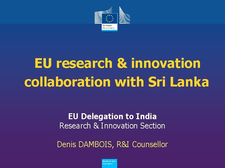 EU research & innovation collaboration with Sri Lanka EU Delegation to India Research &