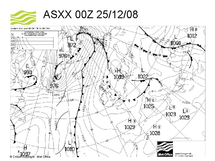 ASXX 00 Z 25/12/08 © Crown copyright Met Office 