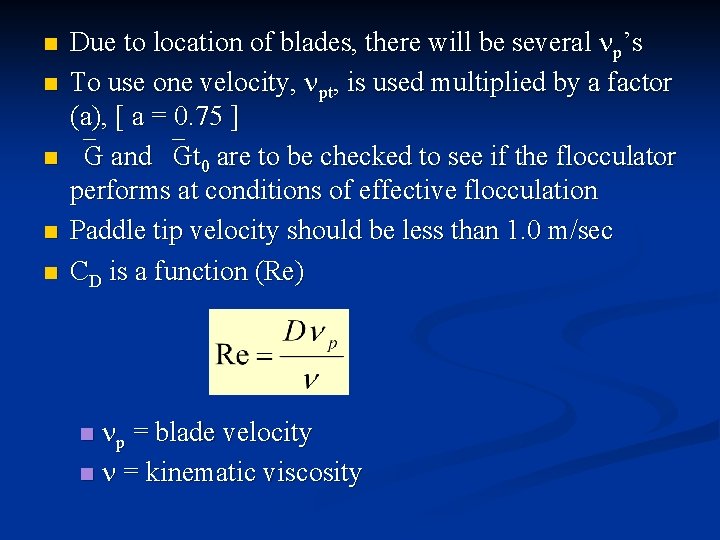 n n n Due to location of blades, there will be several p’s To