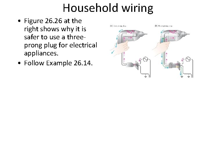 Household wiring • Figure 26. 26 at the right shows why it is safer Household wiring • Figure 26. 26 at the right shows why it is safer