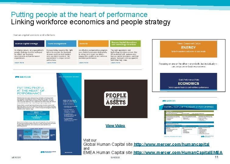Putting people at the heart of performance Linking workforce economics and people strategy View
