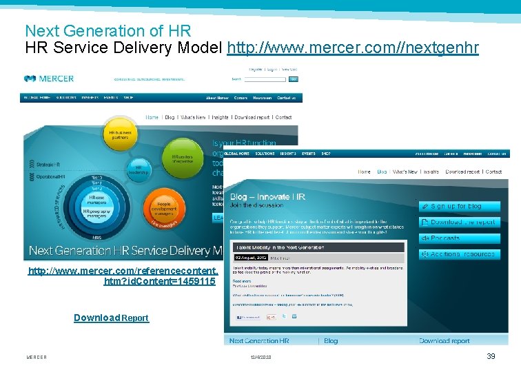 Next Generation of HR HR Service Delivery Model http: //www. mercer. com//nextgenhr http: //www.