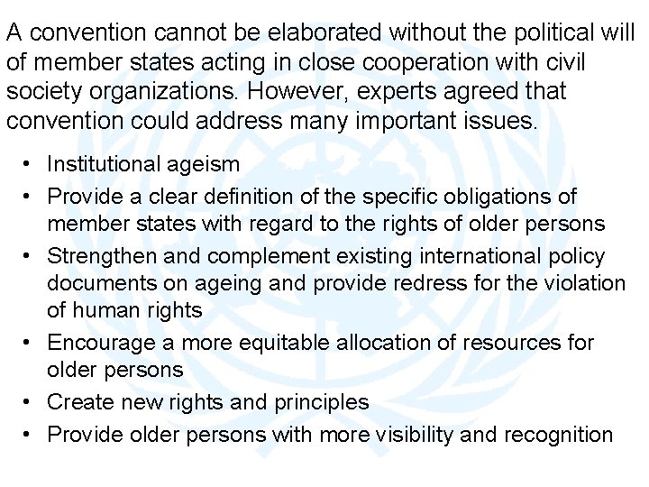 The Rights of Older Persons in the World