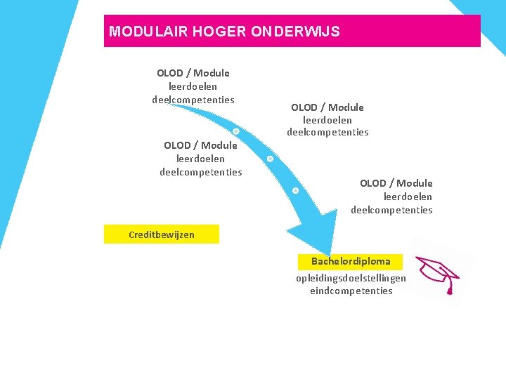 MODULAIR HOGER ONDERWIJS OLOD / Module leerdoelen deelcompetenties Creditbewijzen Bachelordiploma opleidingsdoelstellingen eindcompetenties 