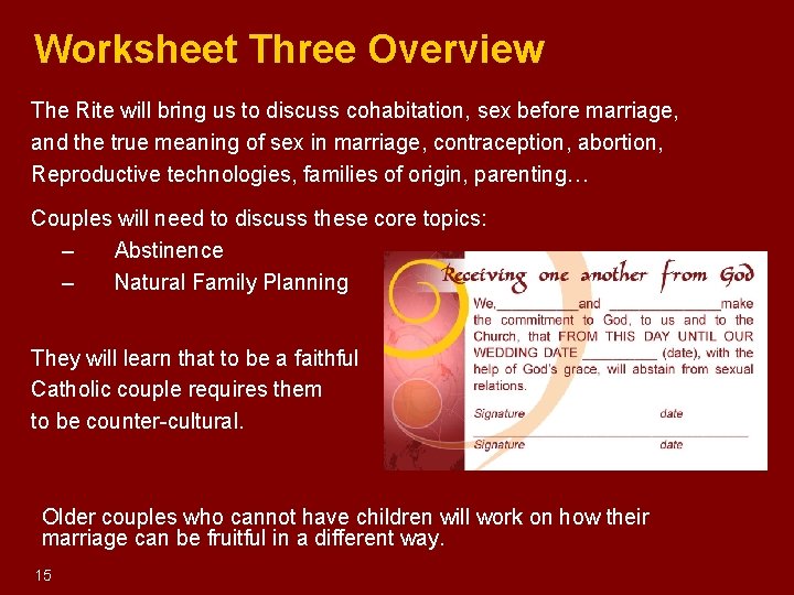 Worksheet Three Overview The Rite will bring us to discuss cohabitation, sex before marriage, Worksheet Three Overview The Rite will bring us to discuss cohabitation, sex before marriage,