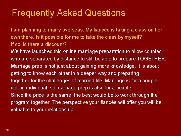 Frequently Asked Questions I am planning to marry overseas. My fiancée is taking Frequently Asked Questions I am planning to marry overseas. My fiancée is taking