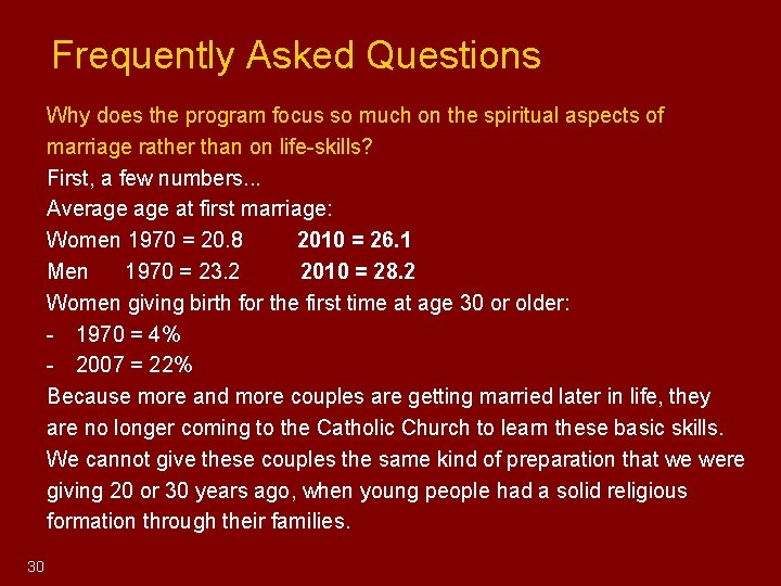 Frequently Asked Questions Why does the program focus so much on the spiritual Frequently Asked Questions Why does the program focus so much on the spiritual