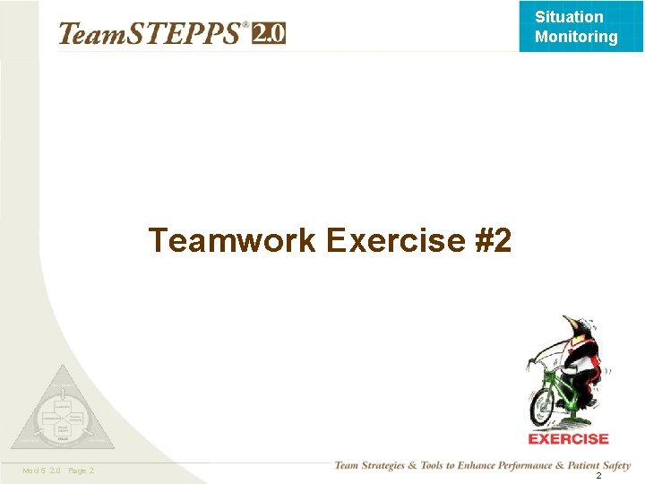 Situation Monitoring Teamwork Exercise #2 Mod 5 2. 0 Page 2 TEAMSTEPPS 05. 2