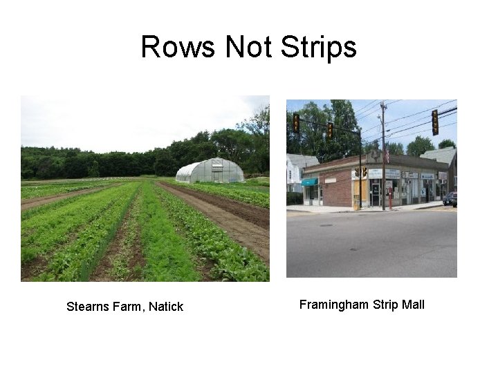 Rows Not Strips Stearns Farm, Natick Framingham Strip Mall 