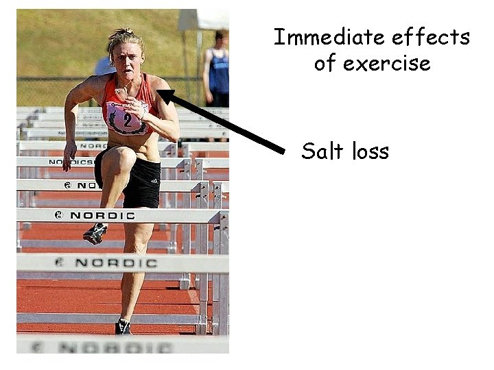 Immediate effects of exercise Salt loss 