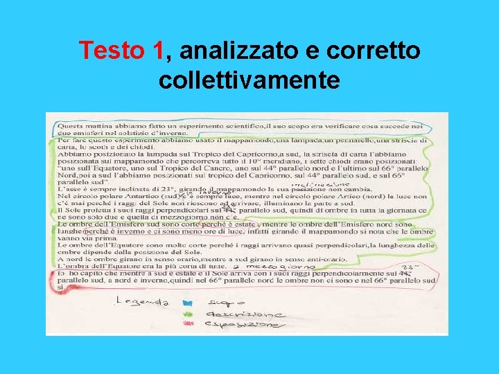 Testo 1, analizzato e corretto collettivamente 