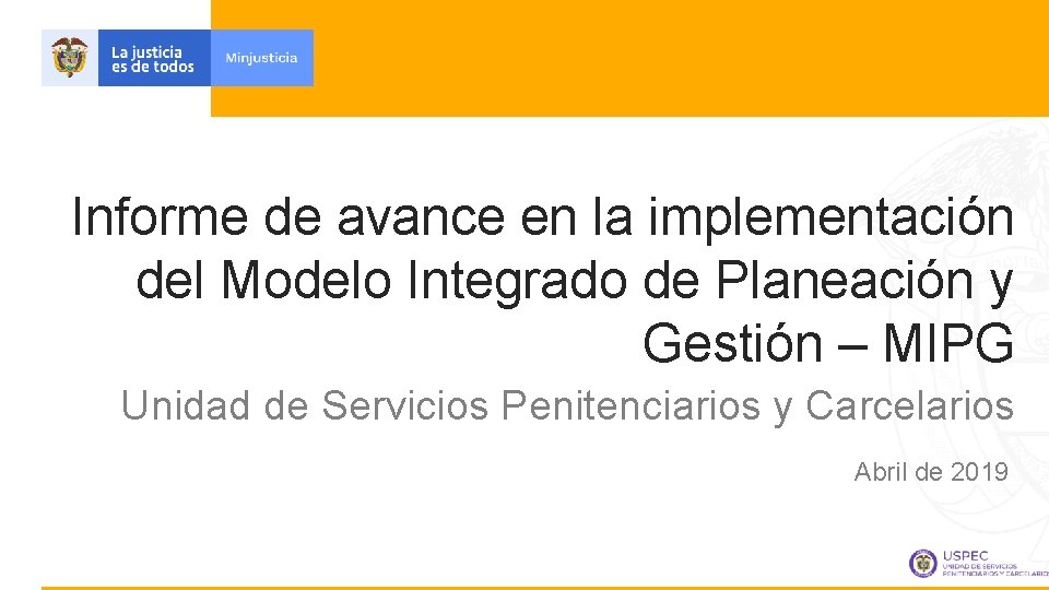 Informe de avance en la implementacin del Modelo
