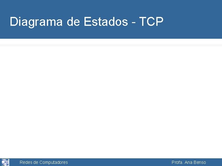 Diagrama de Estados - TCP Redes de Computadores Profa. Ana Benso 
