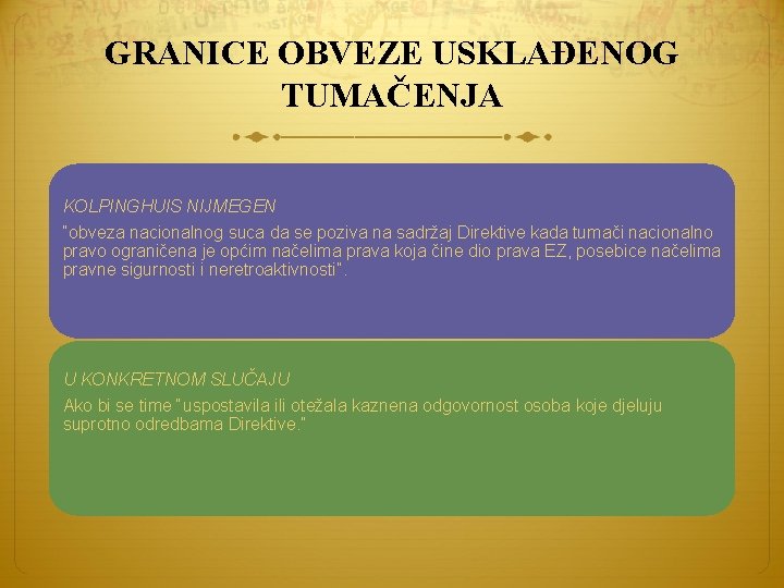 GRANICE OBVEZE USKLAĐENOG TUMAČENJA KOLPINGHUIS NIJMEGEN “obveza nacionalnog suca da se poziva na sadržaj