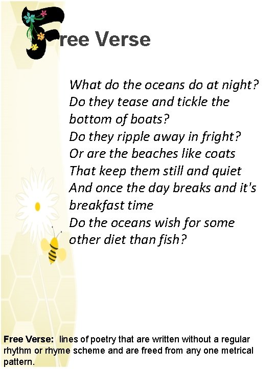 ree Verse What do the oceans do at night? Do they tease and tickle