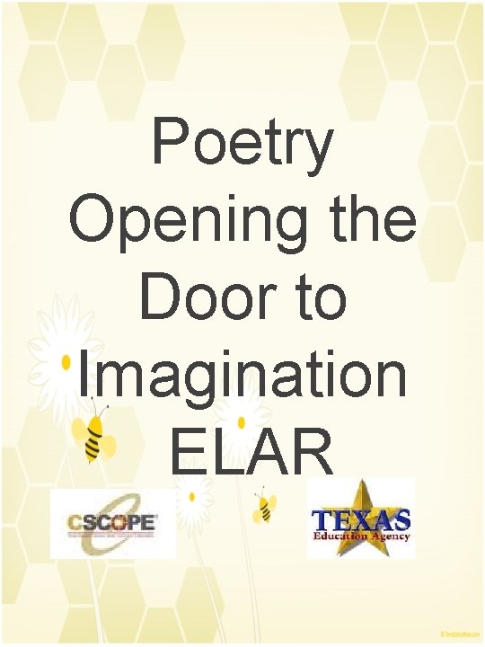 Poetry Opening the Door to Imagination ELAR 