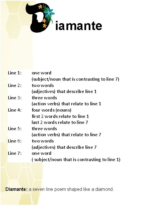 iamante Line 1: Line 2: Line 3: Line 4: Line 5: Line 6: Line