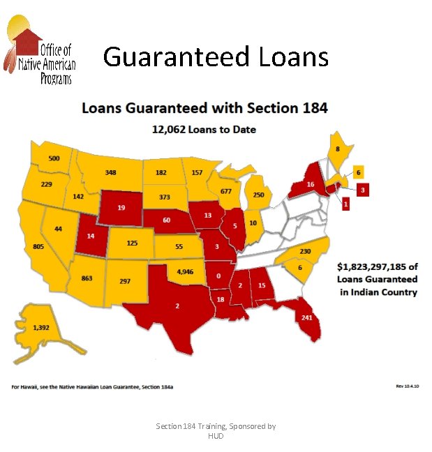 Guaranteed Loans Section 184 Training, Sponsored by HUD 