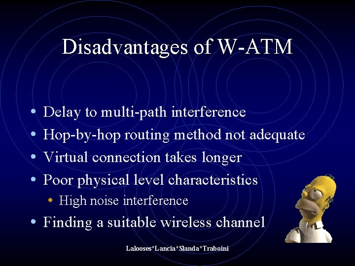 Disadvantages of W-ATM • • Delay to multi-path interference Hop-by-hop routing method not adequate Disadvantages of W-ATM • • Delay to multi-path interference Hop-by-hop routing method not adequate