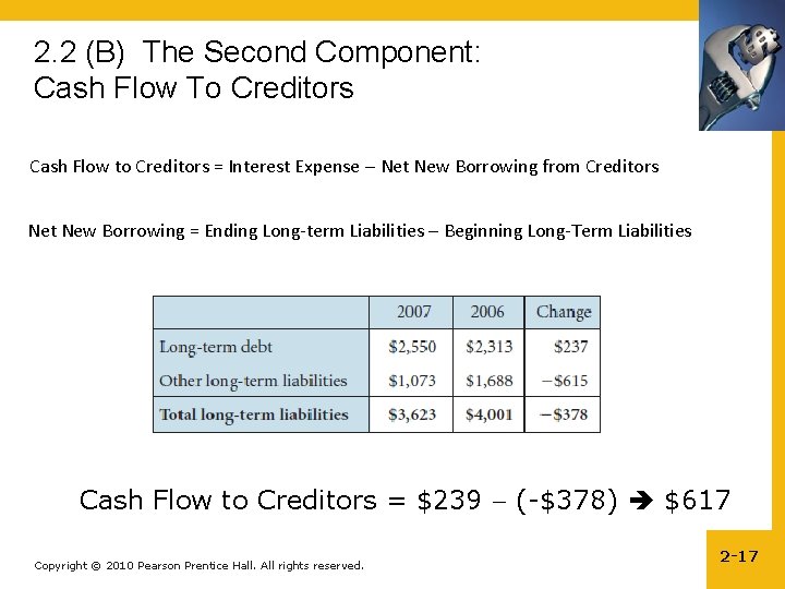 2. 2 (B) The Second Component: Cash Flow To Creditors Cash Flow to Creditors