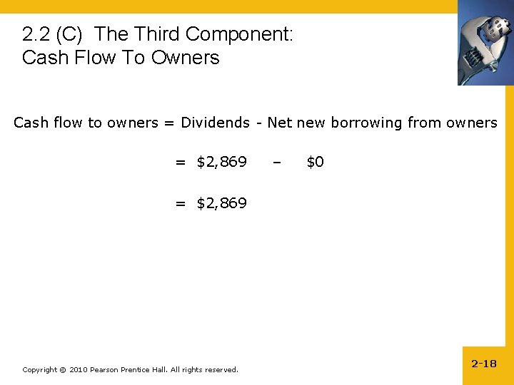 2. 2 (C) The Third Component: Cash Flow To Owners Cash flow to owners