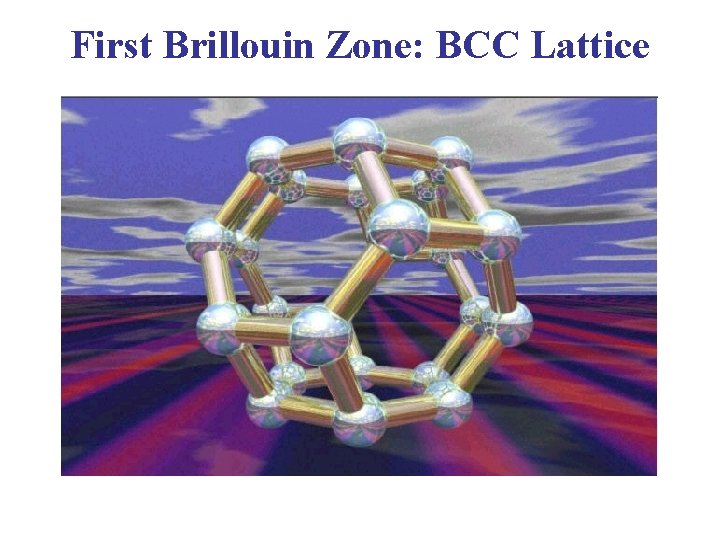 First Brillouin Zone: BCC Lattice 