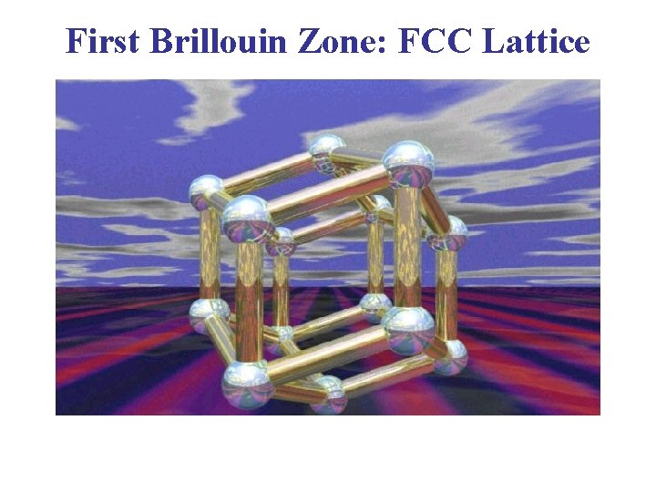 First Brillouin Zone: FCC Lattice First Brillouin Zone: FCC Lattice