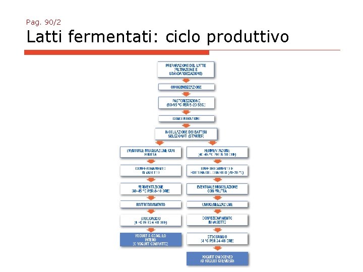 Pag. 90/2 Latti fermentati: ciclo produttivo 
