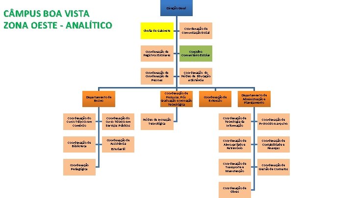 C MPUS BOA VISTA ZONA OESTE - ANALÍTICO Departamento de Ensino Coordenação do Curso