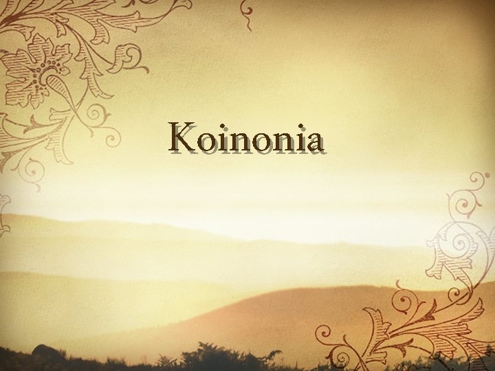 Koinonia 