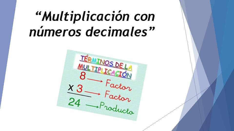 “Multiplicación con números decimales” 