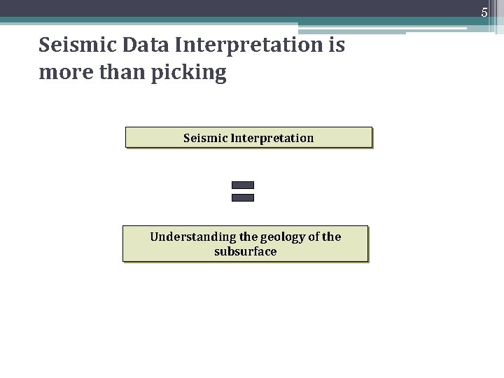 5 Seismic Data Interpretation is more than picking Seismic Interpretation Understanding the geology of 5 Seismic Data Interpretation is more than picking Seismic Interpretation Understanding the geology of