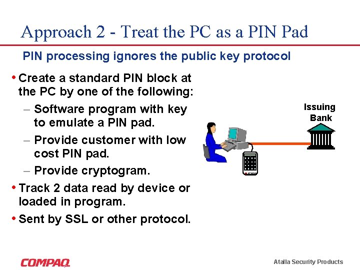 Approach 2 - Treat the PC as a PIN Pad PIN processing ignores the