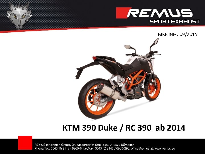 BIKE INFO 09/2015 KTM 390 Duke / RC 390 ab 2014 