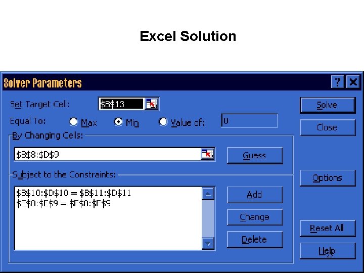 Excel Solution 25 