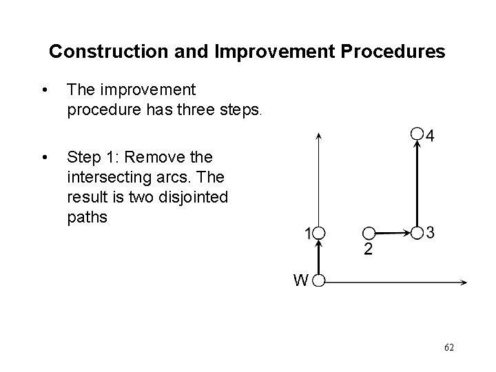 Construction and Improvement Procedures • The improvement procedure has three steps. • Step 1: