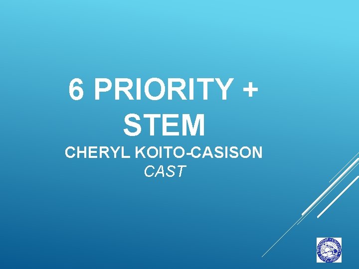 6 PRIORITY + STEM CHERYL KOITO-CASISON CAST 