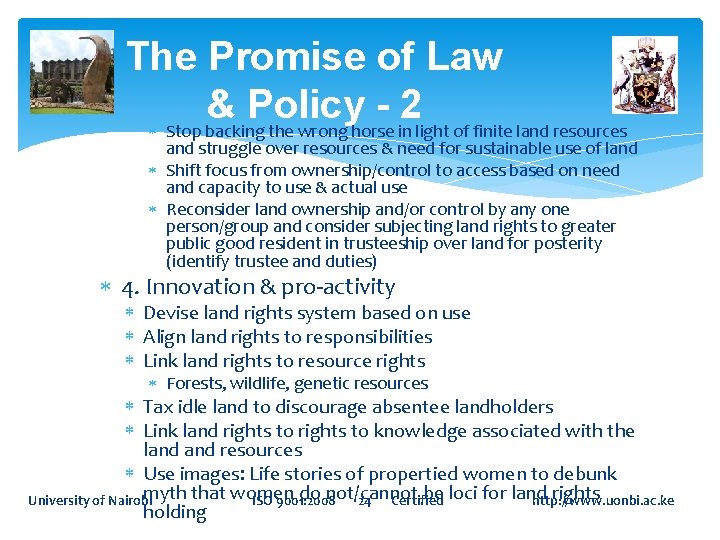 The Promise of Law & Policy 2 Stop backing the wrong horse in light