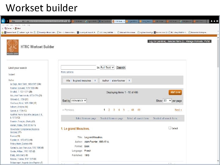 Workset builder 