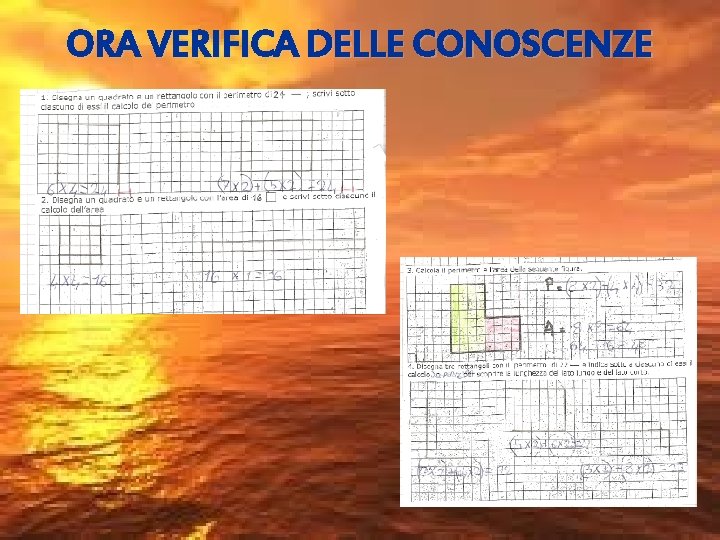 ORA VERIFICA DELLE CONOSCENZE 